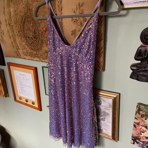 Inimitely by Free People sequin purple slip dress